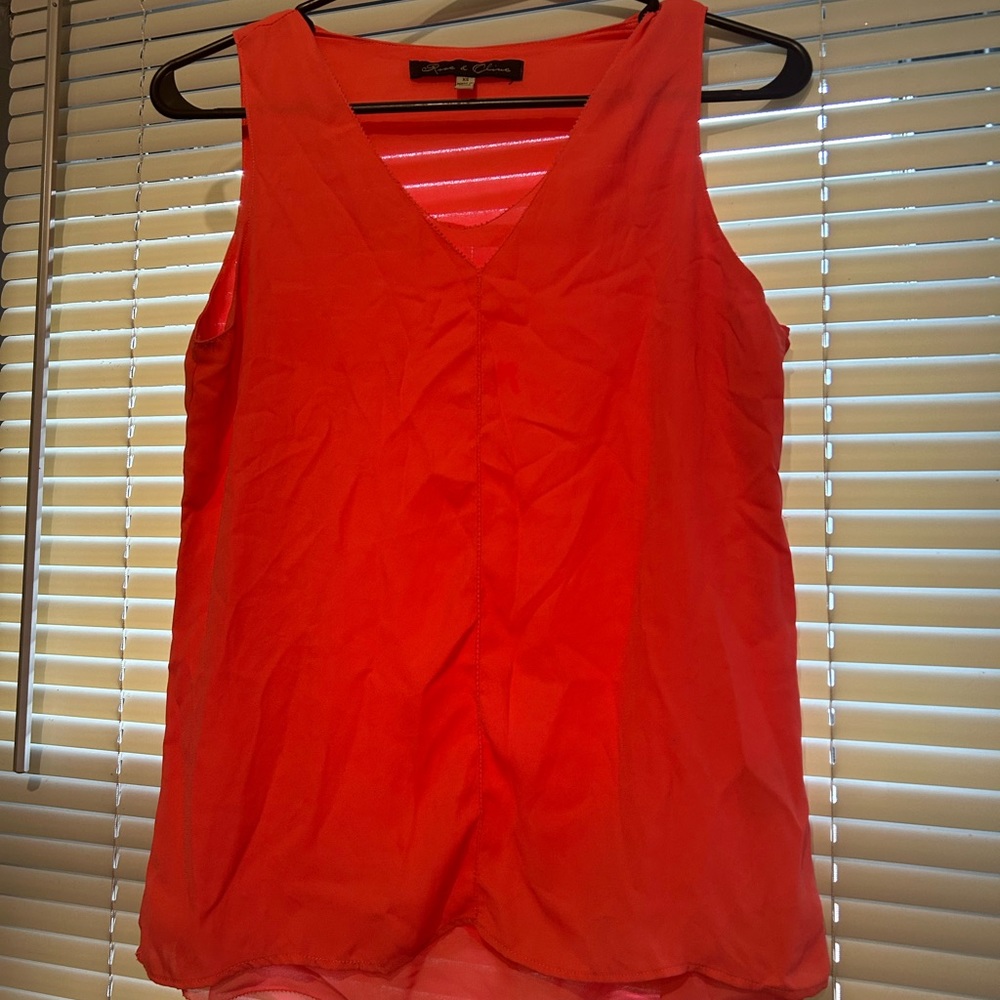 Pink V cut blouse